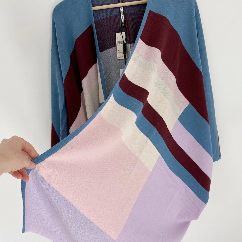 Anthropologie Geometric Poncho Cardigan Sweater - Picture 7 of 8